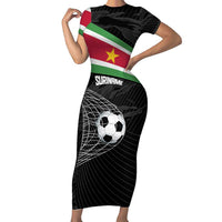 Custom Suriname Football 2026 Short Sleeve Bodycon Dress Come On Natio