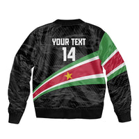 Custom Suriname Football 2026 Sleeve Zip Bomber Jacket Come On Natio