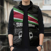 Custom Suriname Football 2026 Sleeveless Puffer Jacket Come On Natio