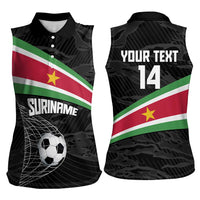 Custom Suriname Football 2026 Women Sleeveless Polo Shirt Come On Natio