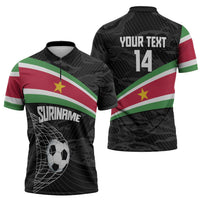 Custom Suriname Football 2026 Zipper Polo Shirt Come On Natio