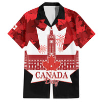 Canada Day Family Matching Off The Shoulder Long Sleeve Dress and Hawaiian Shirt 2024 Canadian Maple Leaf Pattern - Wonder Print Shop