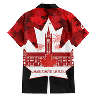Canada Day Family Matching Off Shoulder Short Dress and Hawaiian Shirt 2024 Canadian Maple Leaf Pattern - Wonder Print Shop