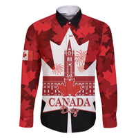 Canada Day Family Matching Short Sleeve Bodycon Dress and Hawaiian Shirt 2024 Canadian Maple Leaf Pattern - Wonder Print Shop