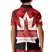 Canada Day Kid Polo Shirt 2024 Canadian Maple Leaf Pattern - Wonder Print Shop