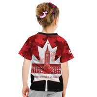 Canada Day Kid T Shirt 2024 Canadian Maple Leaf Pattern - Wonder Print Shop