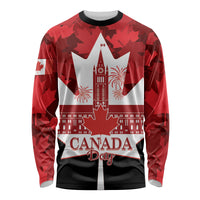 Canada Day Long Sleeve Shirt 2024 Canadian Maple Leaf Pattern - Wonder Print Shop