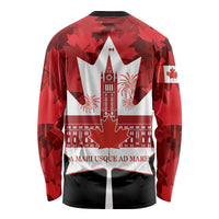 Canada Day Long Sleeve Shirt 2024 Canadian Maple Leaf Pattern - Wonder Print Shop