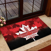 Canada Day Rubber Doormat 2024 Canadian Maple Leaf Pattern - Wonder Print Shop