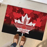 Canada Day Rubber Doormat 2024 Canadian Maple Leaf Pattern - Wonder Print Shop
