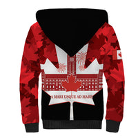 Canada Day Sherpa Hoodie 2024 Canadian Maple Leaf Pattern - Wonder Print Shop
