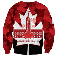 Canada Day Sweatshirt 2024 Canadian Maple Leaf Pattern - Wonder Print Shop