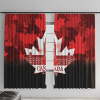 Canada Day Window Curtain 2024 Canadian Maple Leaf Pattern - Wonder Print Shop
