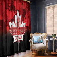 Canada Day Window Curtain 2024 Canadian Maple Leaf Pattern - Wonder Print Shop