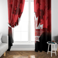 Canada Day Window Curtain 2024 Canadian Maple Leaf Pattern - Wonder Print Shop