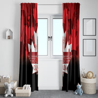 Canada Day Window Curtain 2024 Canadian Maple Leaf Pattern - Wonder Print Shop