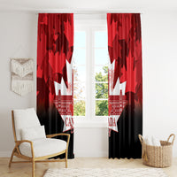 Canada Day Window Curtain 2024 Canadian Maple Leaf Pattern - Wonder Print Shop