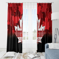 Canada Day Window Curtain 2024 Canadian Maple Leaf Pattern - Wonder Print Shop
