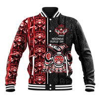 Canada Indigenous Peoples' Day Baseball Jacket Canadian Raven Haida Pattern