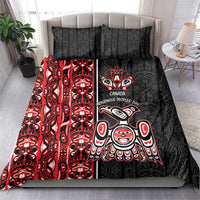 Canada Indigenous Peoples' Day Bedding Set Canadian Raven Haida Pattern