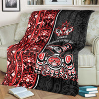 Canada Indigenous Peoples' Day Blanket Canadian Raven Haida Pattern