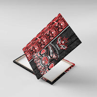 Canada Indigenous Peoples' Day Canvas Wall Art Canadian Raven Haida Pattern