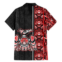 Canada Indigenous Peoples' Day Family Matching Mermaid Dress and Hawaiian Shirt Canadian Raven Haida Pattern