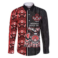 Canada Indigenous Peoples' Day Family Matching Mermaid Dress and Hawaiian Shirt Canadian Raven Haida Pattern