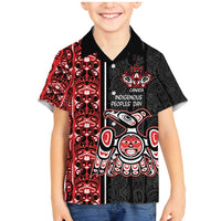 Canada Indigenous Peoples' Day Family Matching Mermaid Dress and Hawaiian Shirt Canadian Raven Haida Pattern