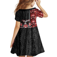 Canada Indigenous Peoples' Day Family Matching Off Shoulder Short Dress and Hawaiian Shirt Canadian Raven Haida Pattern