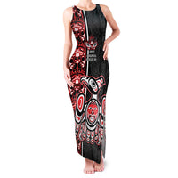 Canada Indigenous Peoples' Day Family Matching Tank Maxi Dress and Hawaiian Shirt Canadian Raven Haida Pattern