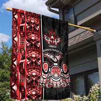 Canada Indigenous Peoples' Day Garden Flag Canadian Raven Haida Pattern