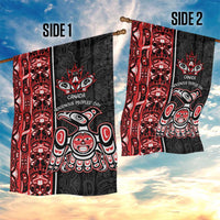 Canada Indigenous Peoples' Day Garden Flag Canadian Raven Haida Pattern