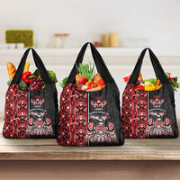 Canada Indigenous Peoples' Day Grocery Bag Canadian Raven Haida Pattern