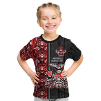 Canada Indigenous Peoples' Day Kid T Shirt Canadian Raven Haida Pattern