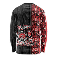 Canada Indigenous Peoples' Day Long Sleeve Shirt Canadian Raven Haida Pattern