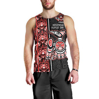 Canada Indigenous Peoples' Day Men Tank Top Canadian Raven Haida Pattern