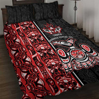Canada Indigenous Peoples' Day Quilt Bed Set Canadian Raven Haida Pattern