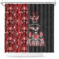 Canada Indigenous Peoples' Day Shower Curtain Canadian Raven Haida Pattern