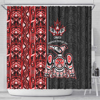 Canada Indigenous Peoples' Day Shower Curtain Canadian Raven Haida Pattern