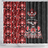 Canada Indigenous Peoples' Day Shower Curtain Canadian Raven Haida Pattern