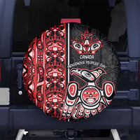 Canada Indigenous Peoples' Day Spare Tire Cover Canadian Raven Haida Pattern