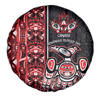 Canada Indigenous Peoples' Day Spare Tire Cover Canadian Raven Haida Pattern