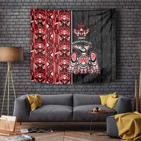 Canada Indigenous Peoples' Day Tapestry Canadian Raven Haida Pattern