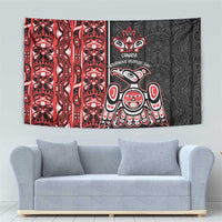 Canada Indigenous Peoples' Day Tapestry Canadian Raven Haida Pattern