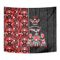 Canada Indigenous Peoples' Day Tapestry Canadian Raven Haida Pattern