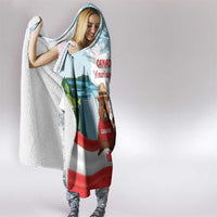 Canada Day Hooded Blanket Cute Beaver With Flag