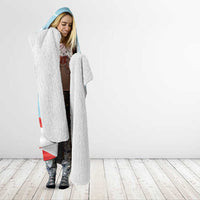 Canada Day Hooded Blanket Cute Beaver With Flag