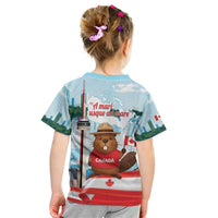 Canada Day Kid T Shirt Cute Beaver With Flag