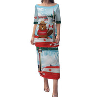 Canada Day Puletasi Cute Beaver With Flag